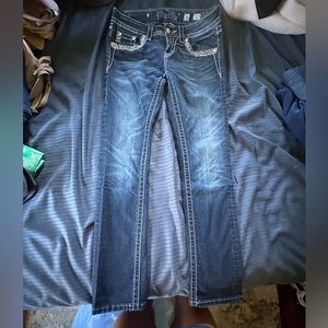 Miss Me Crop Mid Rise Jeans  26